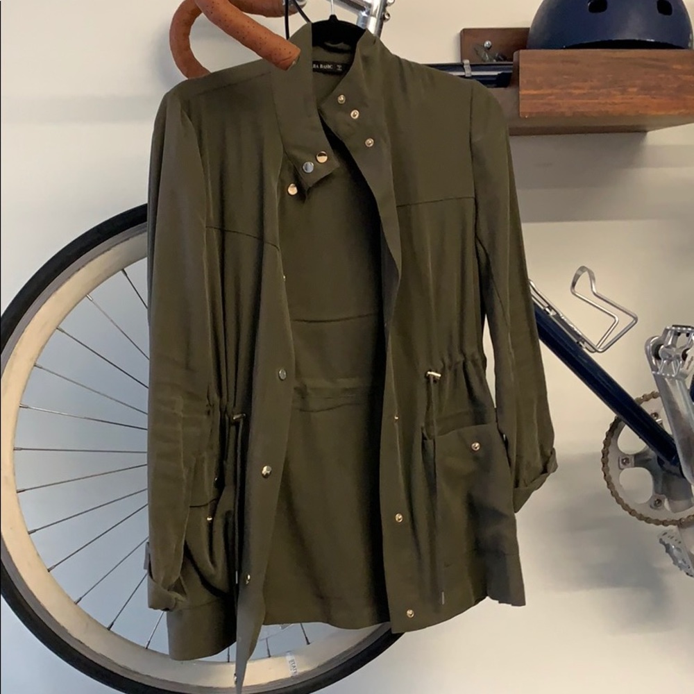Green Zara jacket